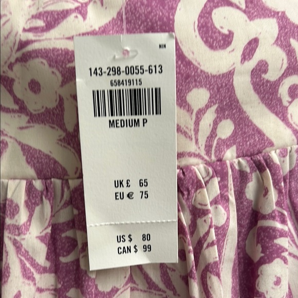 Abercrombie & Fitch Pink and White Midi A-Line Skirt New with tags never worn - Picture 3 of 4